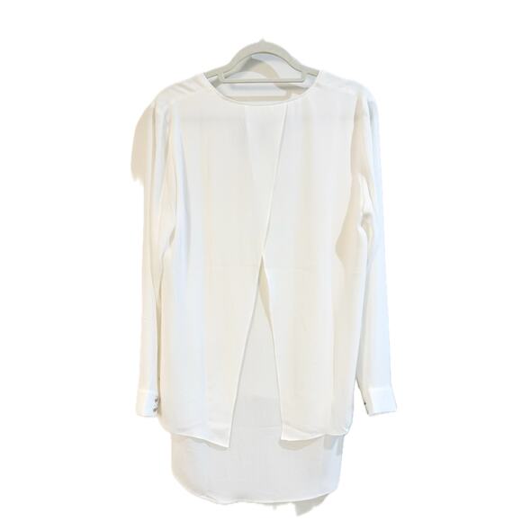 WHBM Long Sleeve V-Neck Ecru Tunic Size Medium NWT - Picture 6 of 9